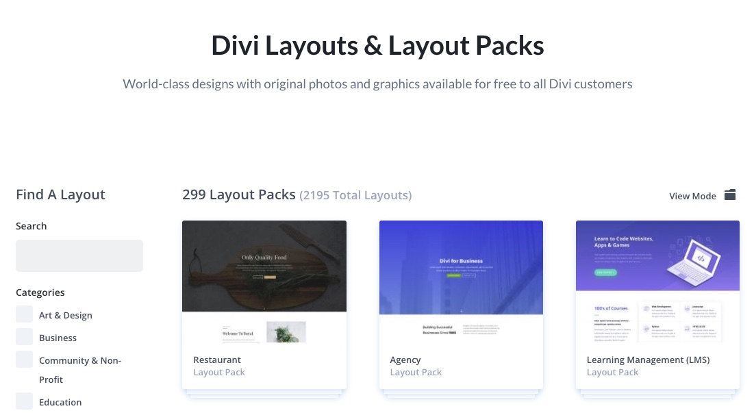 divi layouts