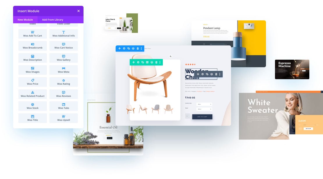 Woo-Commerce modules dans Divi