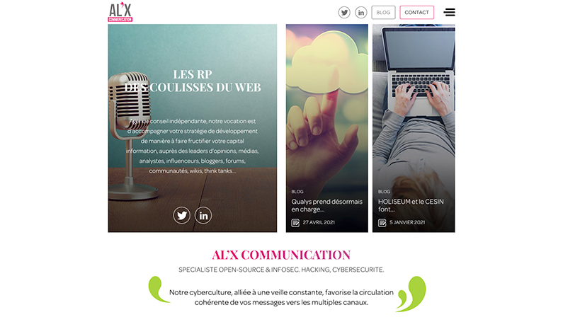 Ancien site ALX Communication